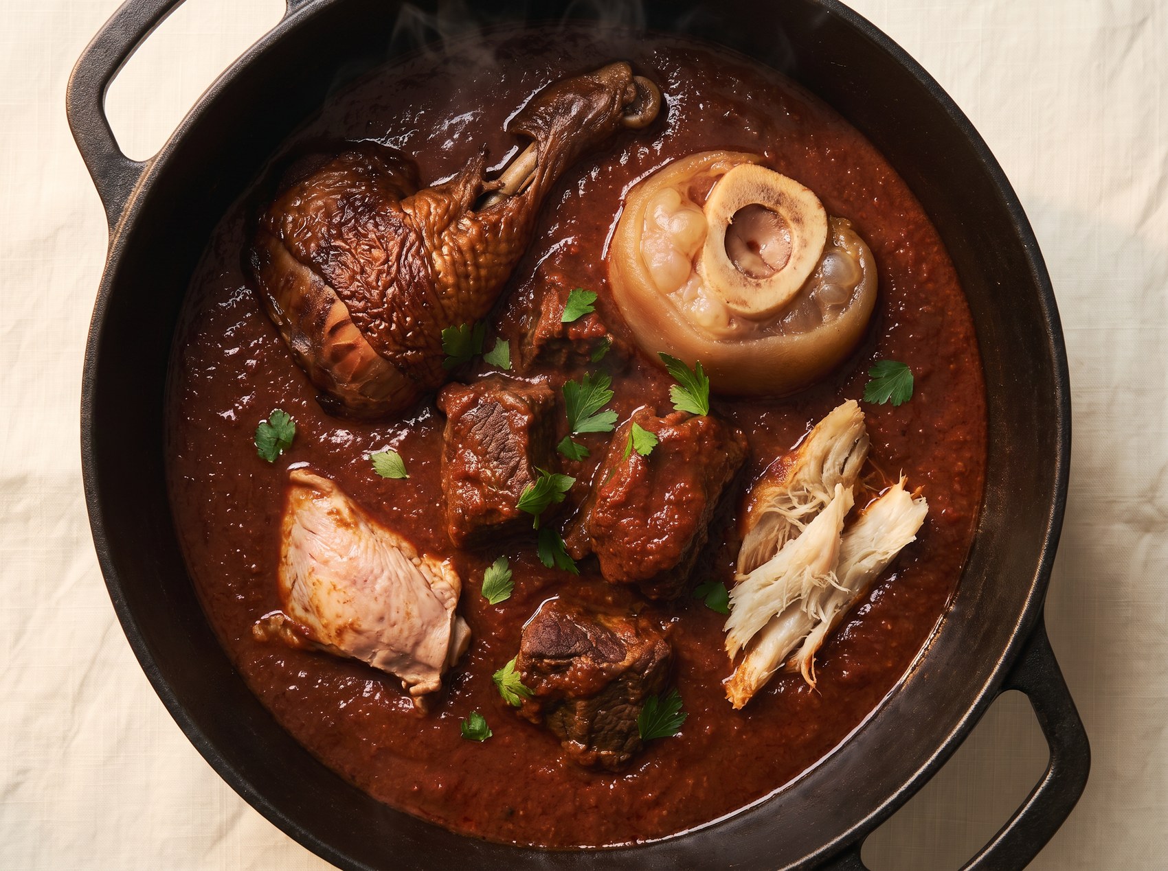 A pot of Nigerian stew